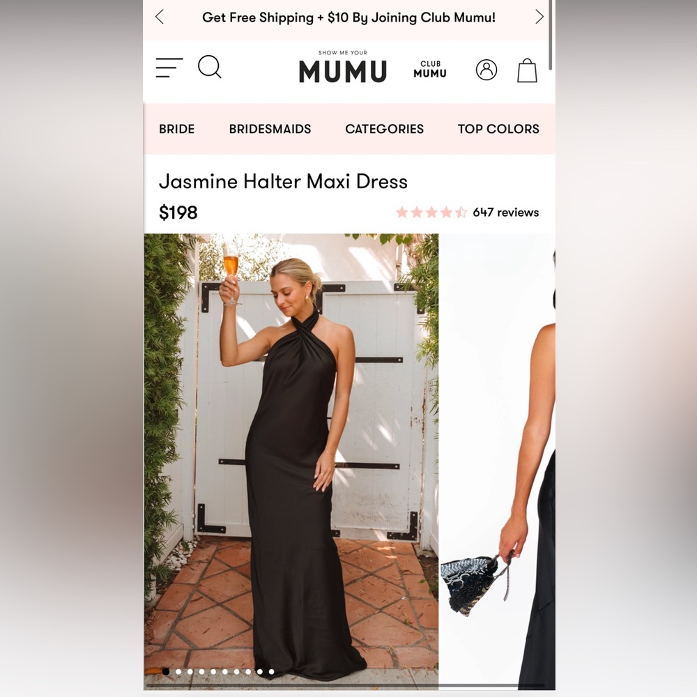 Jasmine Halter Maxi Dress
Black MuMU Dress
Worn twice & in good condition